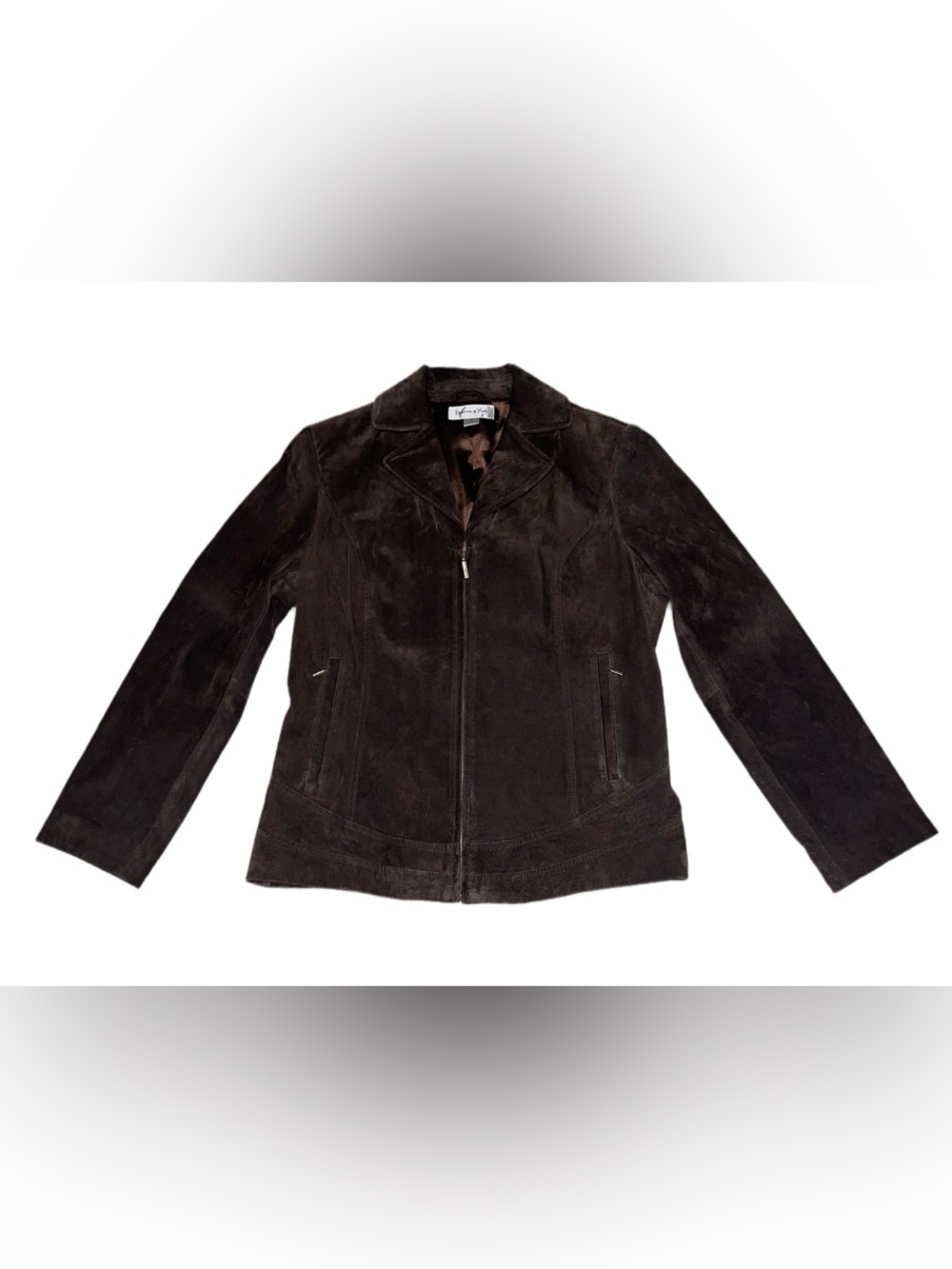 Preston & York Women's Dark Brown Suede Leather Jacket